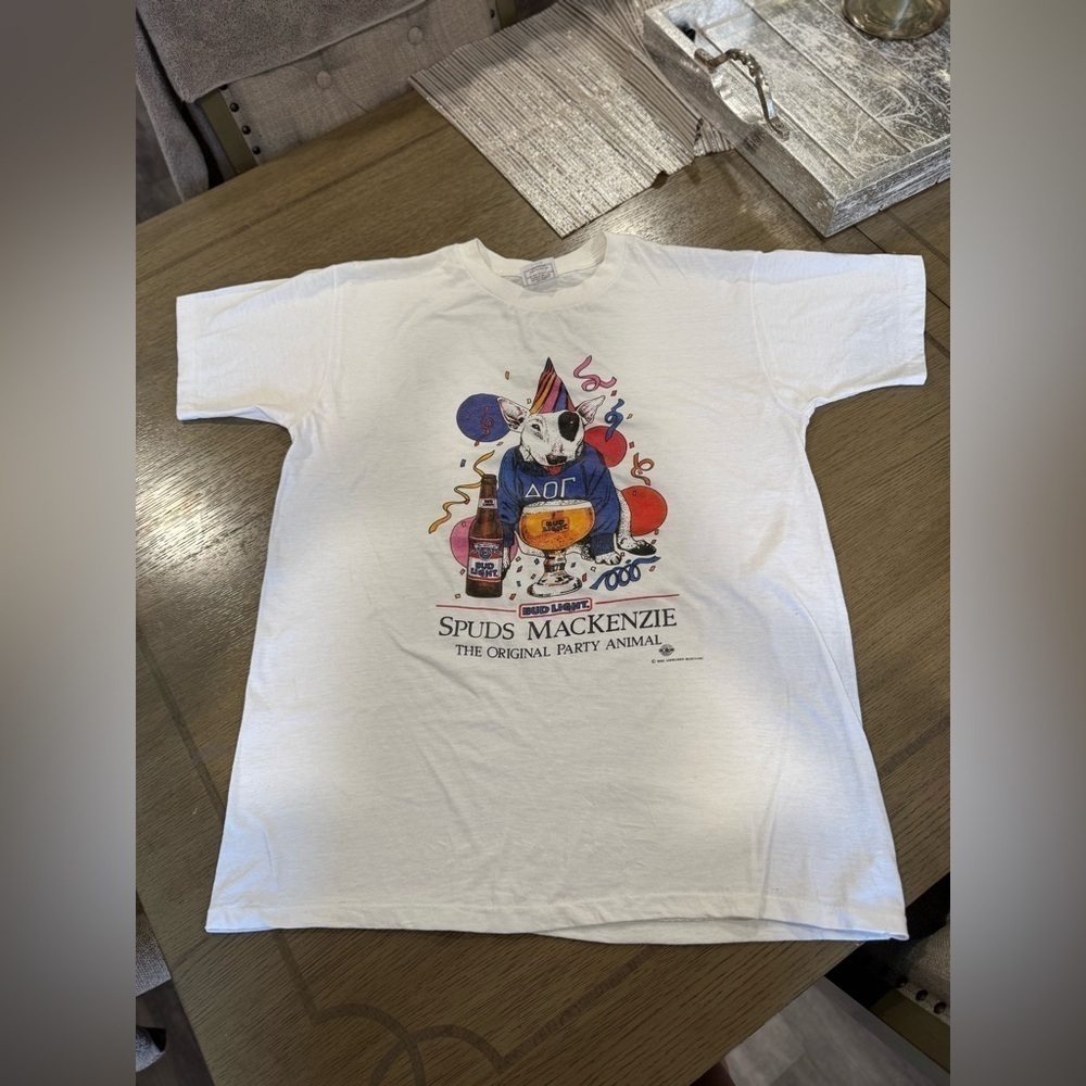 Vintage NOS Spuds Mackenzie T Shirt Bud Light The Original Party Animal 80s